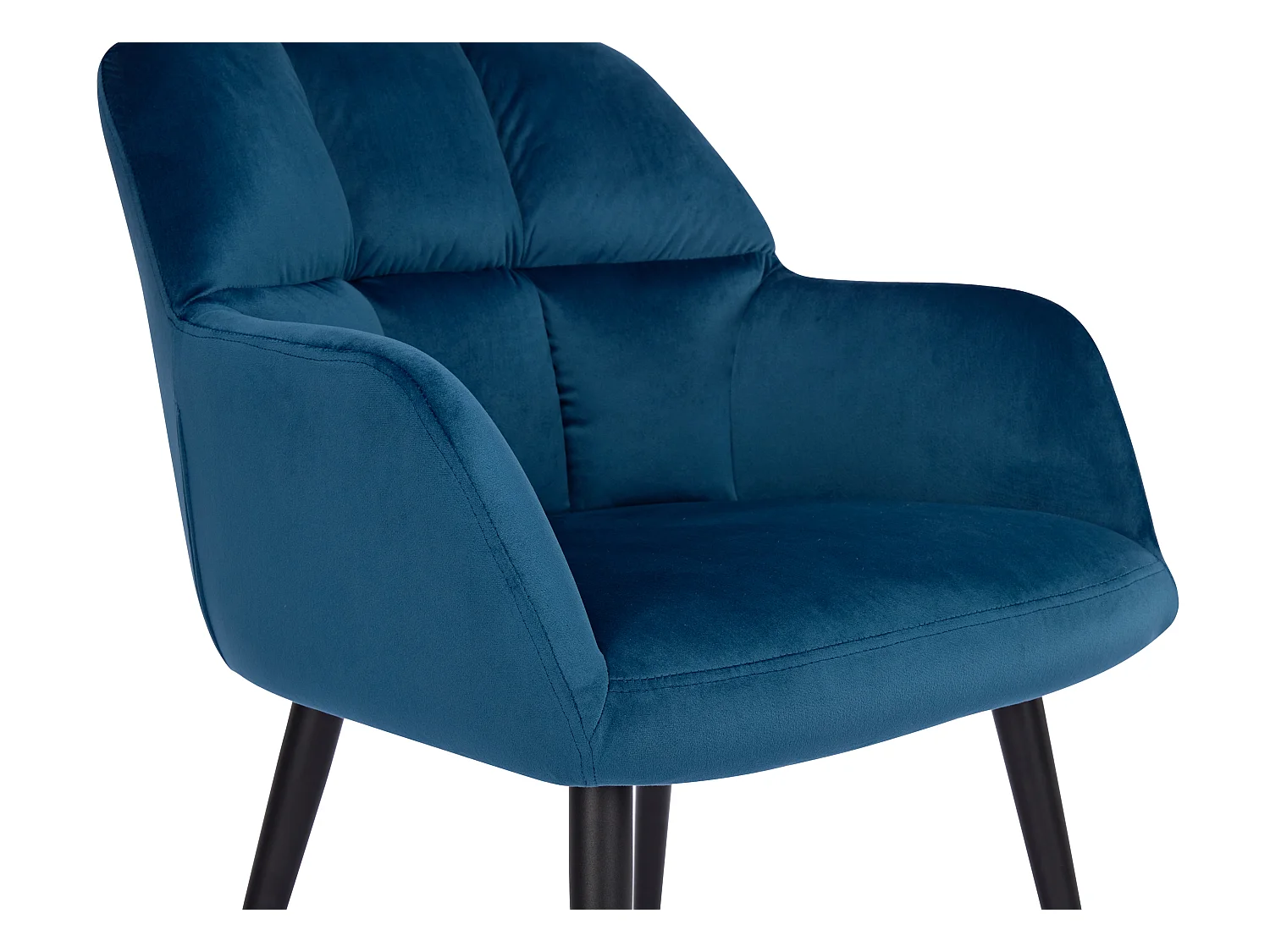 Lot de 2 chaises  avec accoudoirs - Velours et métal - Bleu - PEGA de Pascal MORABITO