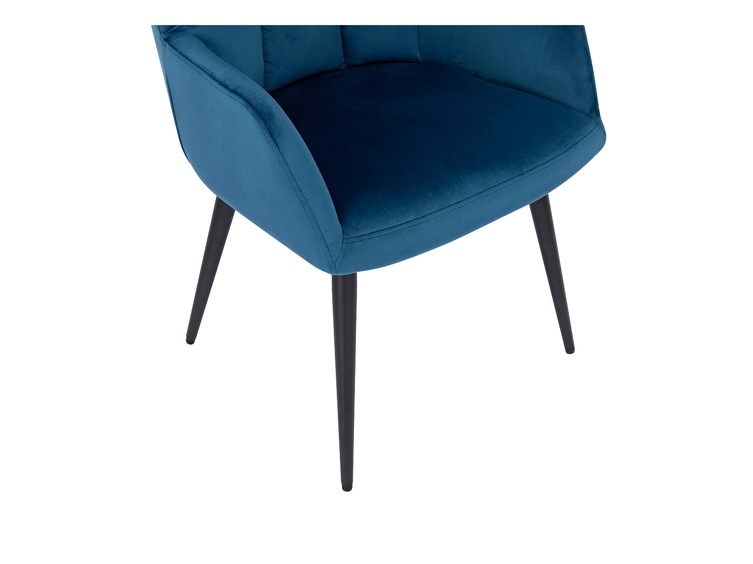 Lot de 2 chaises  avec accoudoirs - Velours et métal - Bleu - PEGA de Pascal MORABITO
