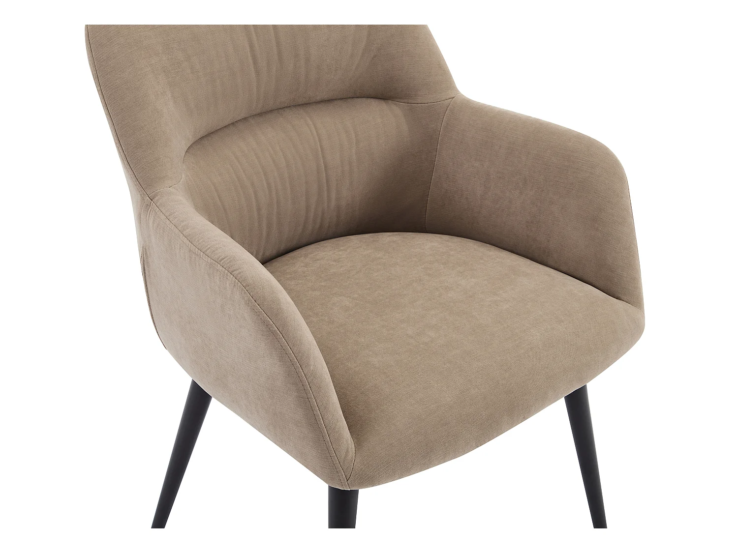 Set van 2 stoelen HEKA - Met armleuningen - Stof en metaal - Beige