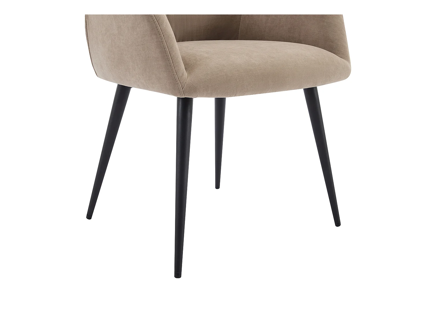 Set van 2 stoelen HEKA - Met armleuningen - Stof en metaal - Beige