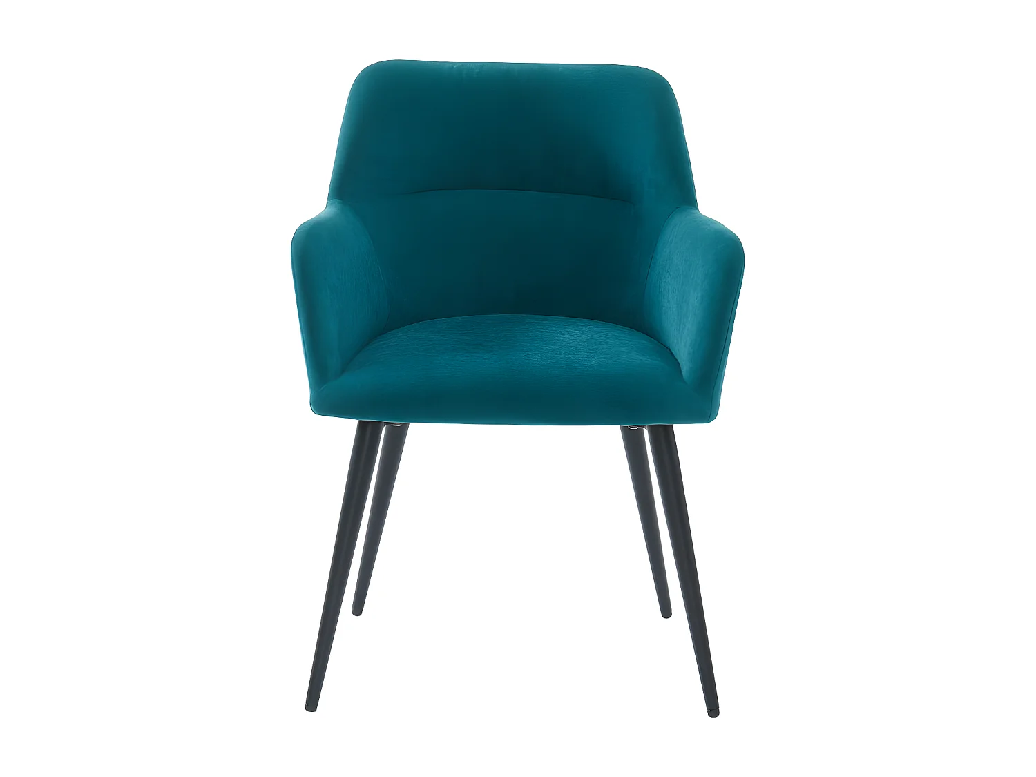 Set van 2 stoelen HEKA - Met armleuningen - Stof en metaal - Blauw