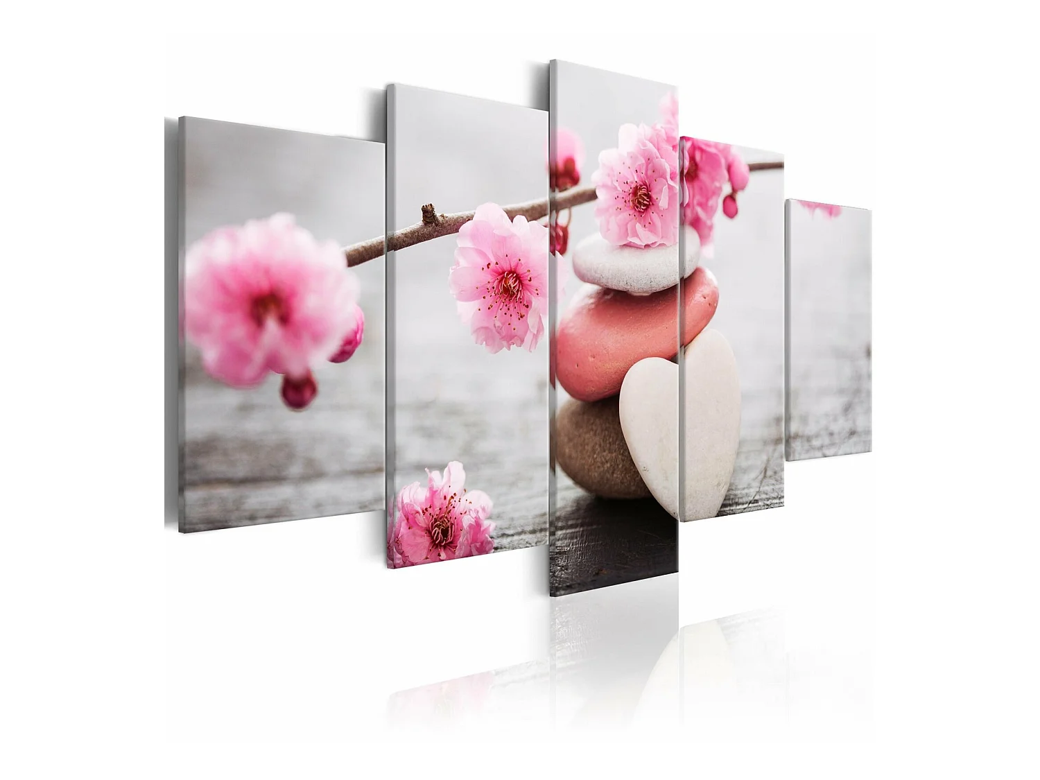 Tableau fleurs de cerisier zen III - 200 x 100 cm
