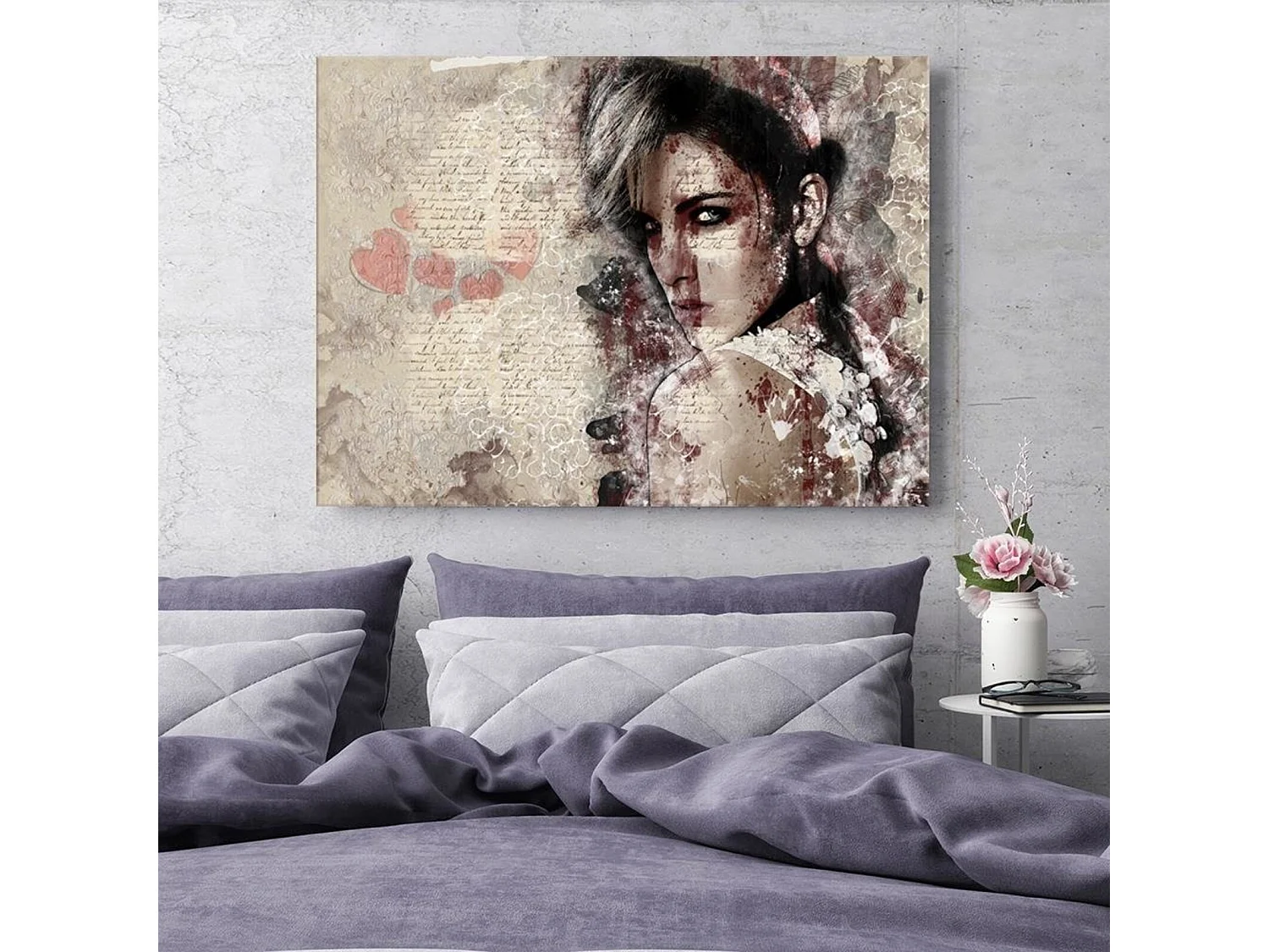 Tulup Tableau Sur Toile Image Imprimé 60x120 - Abstraction des vagues