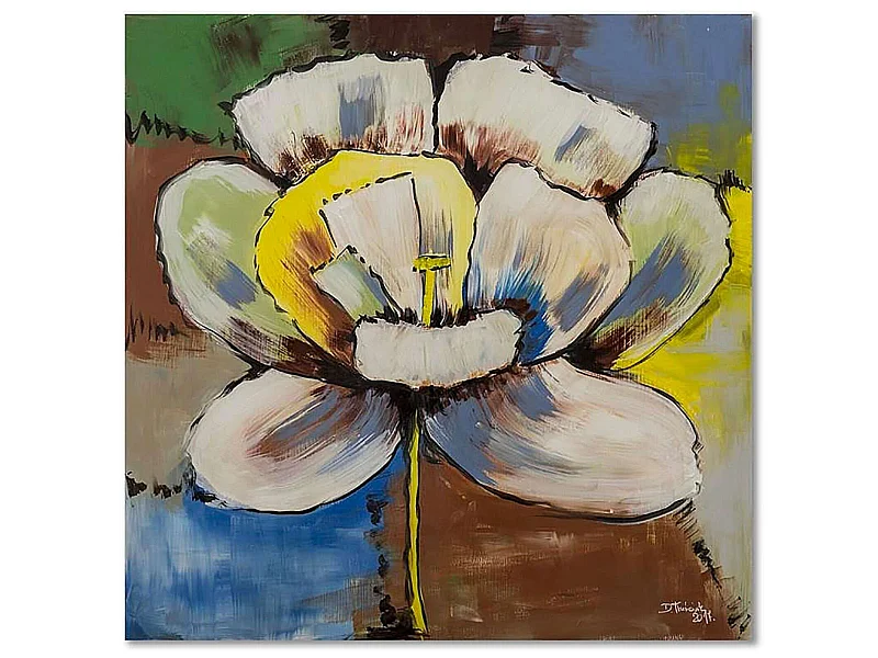 Tableau grande fleur - 90 x 90 cm
