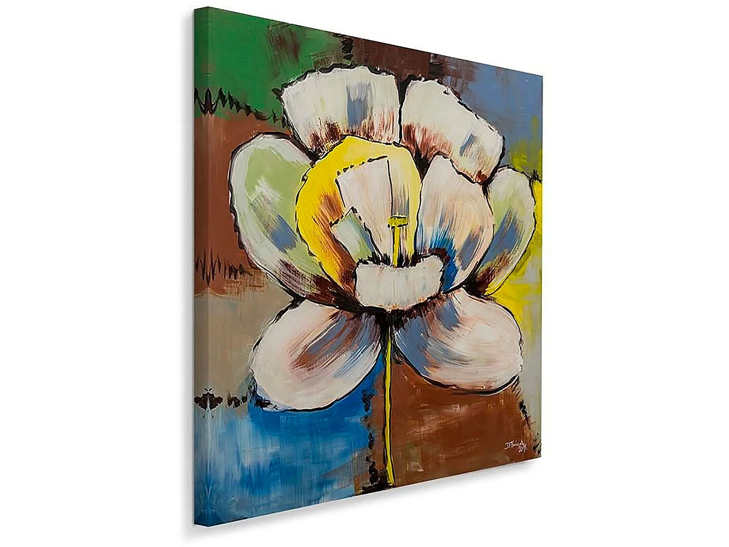 Tableau grande fleur - 90 x 90 cm