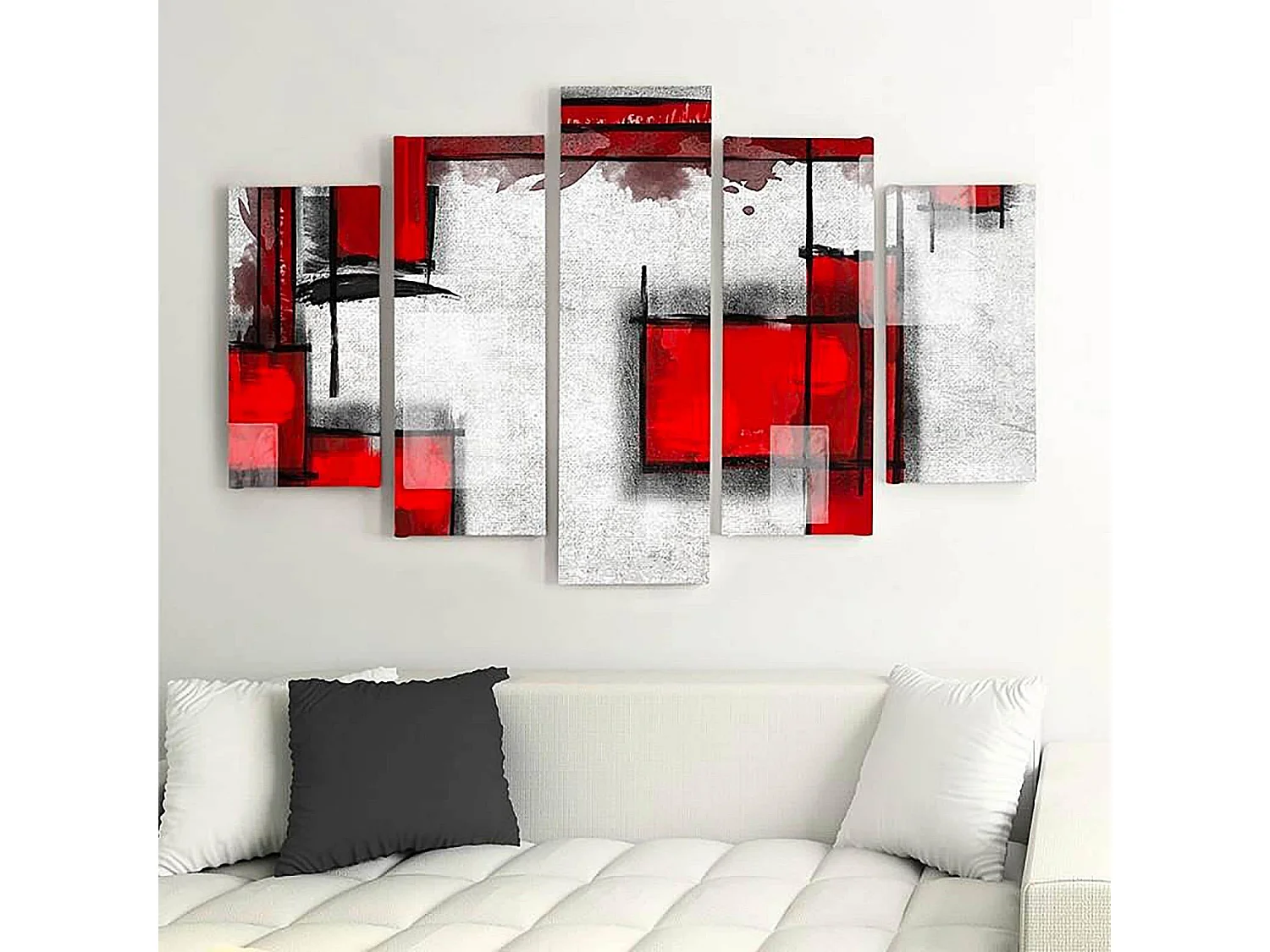 Tableau abstraction géométrique 5 - 250 x 120 cm