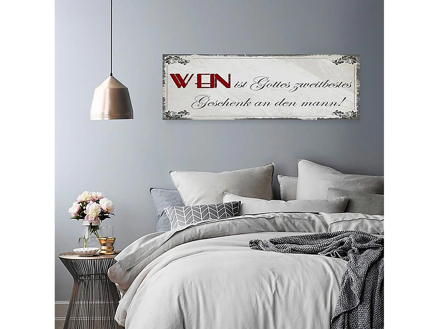 Tableau vin panorama de dieu deuxième meilleur - 100 x 50 cm