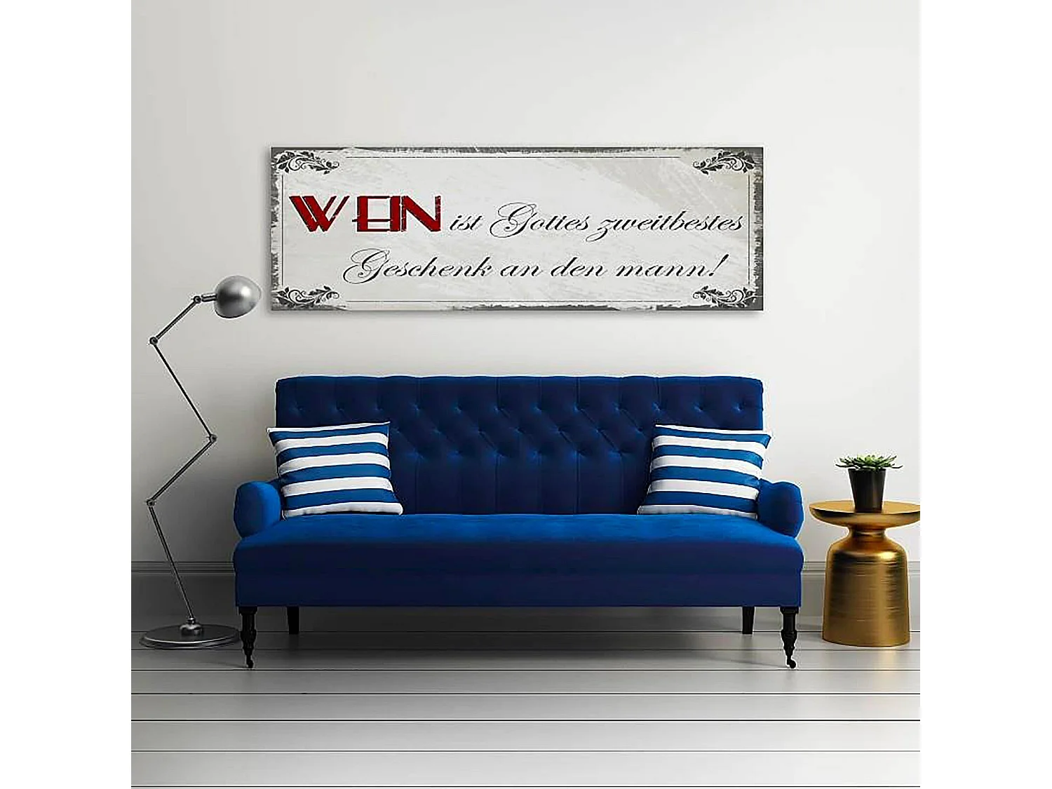 Tableau vin panorama de dieu deuxième meilleur - 100 x 50 cm