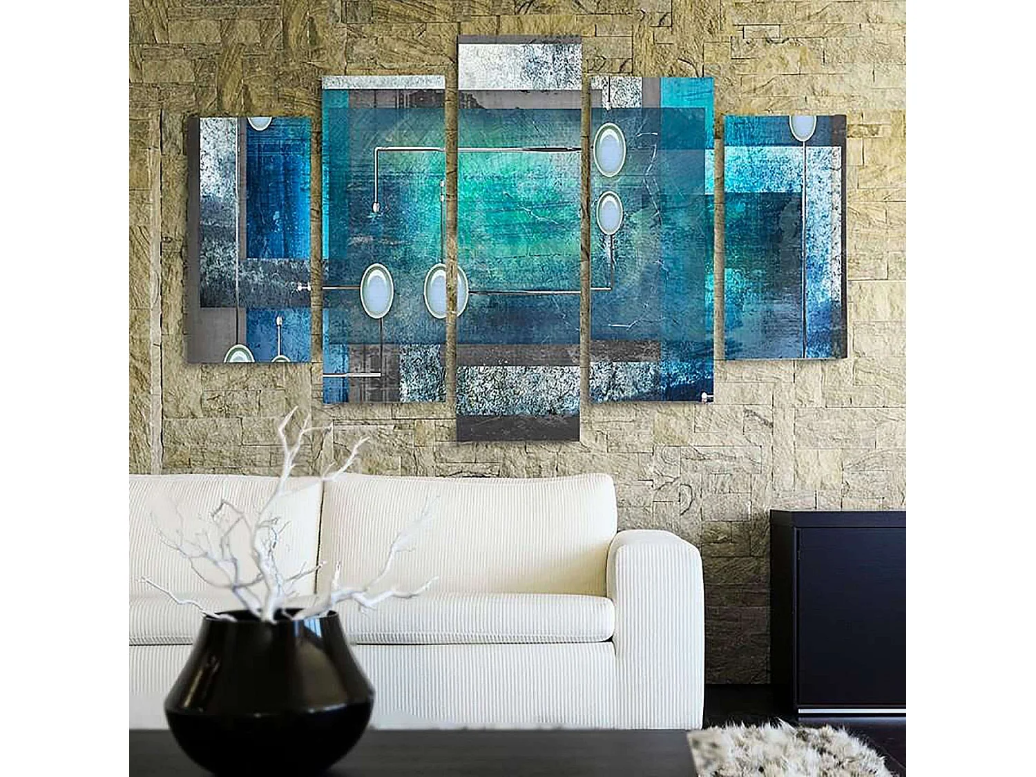 Tableau intérieur abstrait - 200 x 100 cm