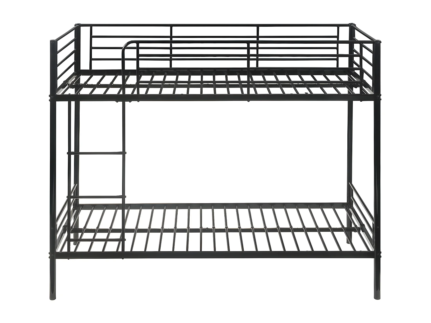Stapelbed DUOTIS II - 2 x 90 x 190 cm - Zwart + matras
