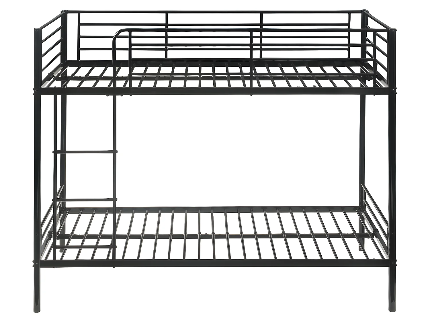 Stapelbed DUOTIS II - 2 x 90 x 190 cm - Zwart + matras
