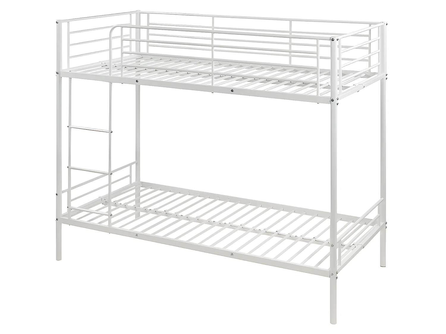 Lits superposés  2 x 90 x 190 cm - Blanc + matelas - DUOTIS II