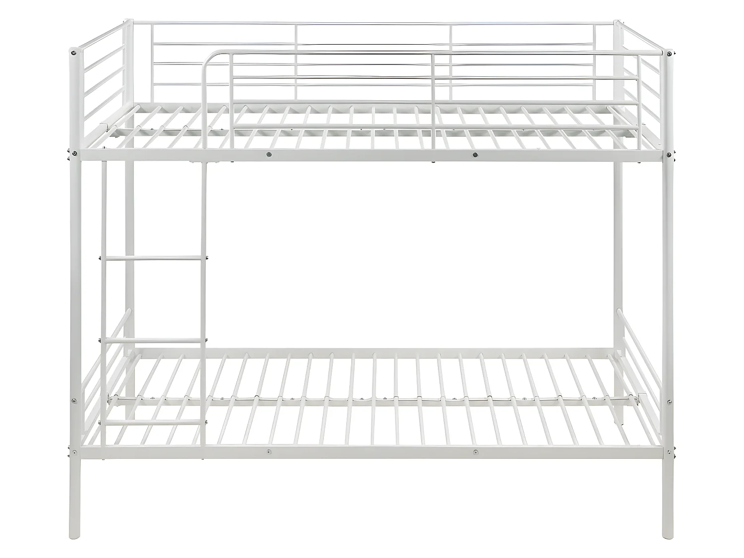 Etagenbett + Matratzen - 2 x 90 x 190 cm - Weiß - DUOTIS II
