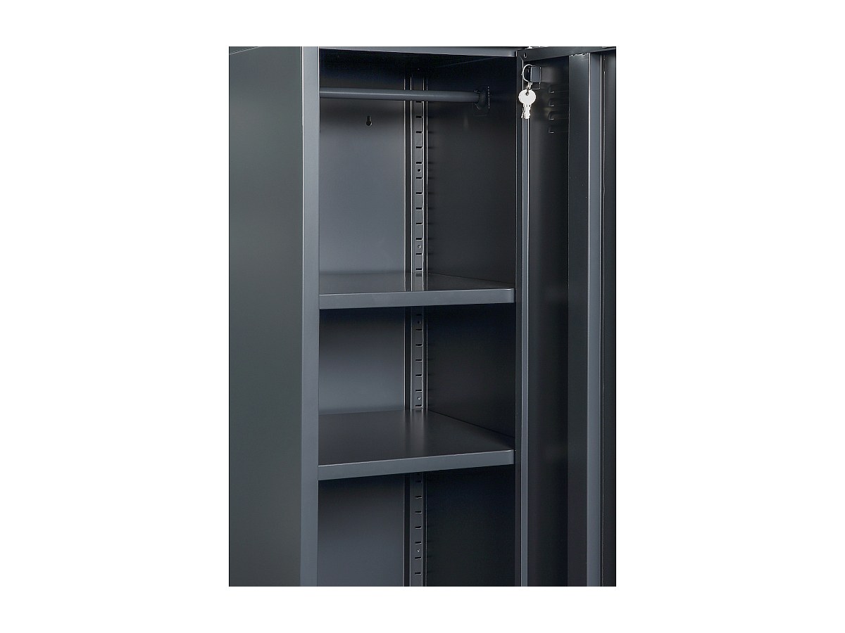 Armario ropero industrial 1 puerta de acero SOHO - Antracita