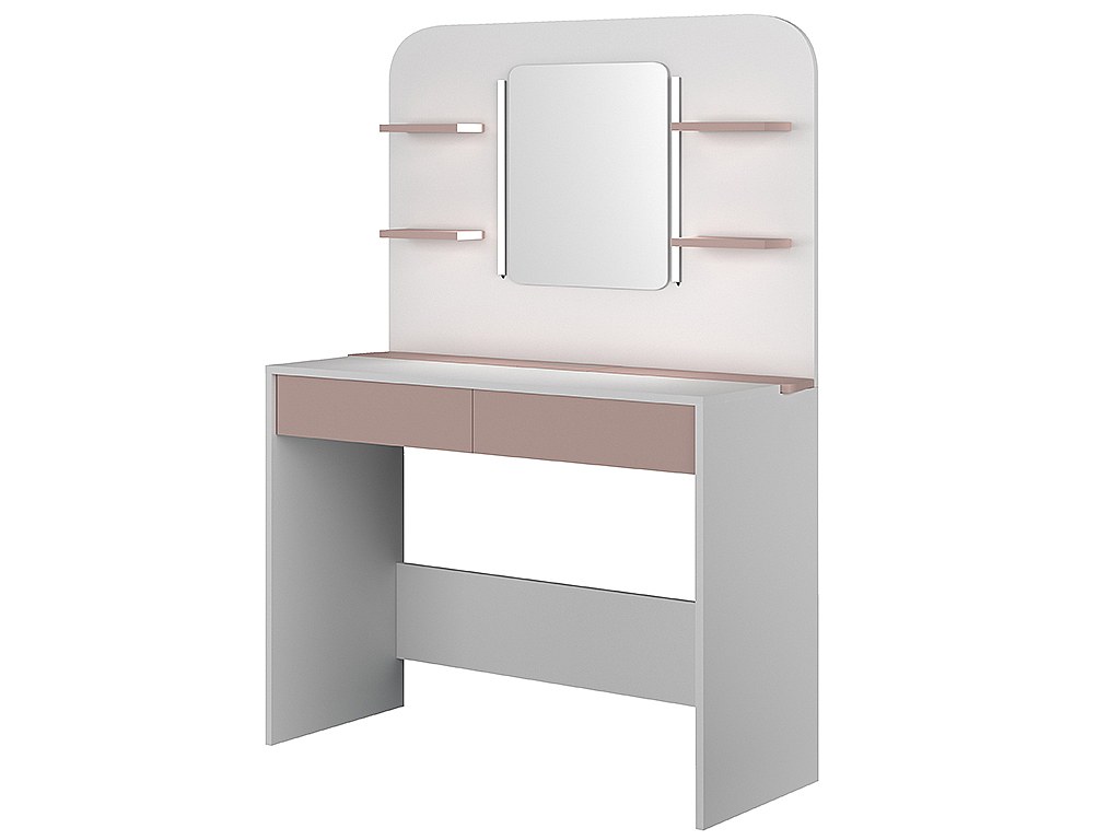 Tocador espejo luces LED y compartimentos AMALIA Rose