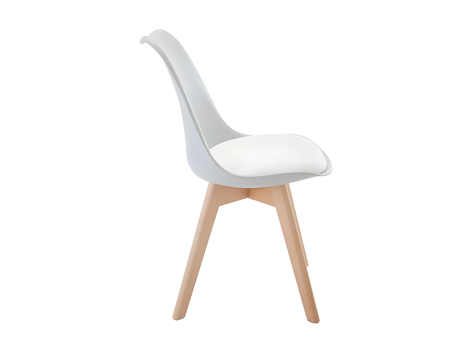 Stuhl 2er-Set - Polypropylen & Buche - Hellgrau - JODY