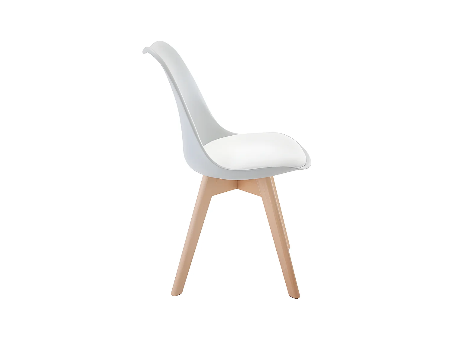 Stuhl 2er-Set - Polypropylen & Buche - Hellgrau - JODY