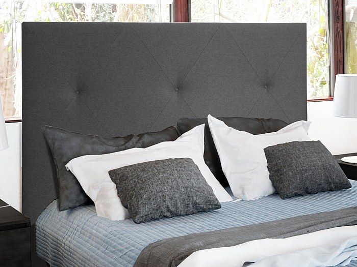 Bett-Kopfteil ISABELLE - Stoff - 180 cm - Anthrazit kaufen