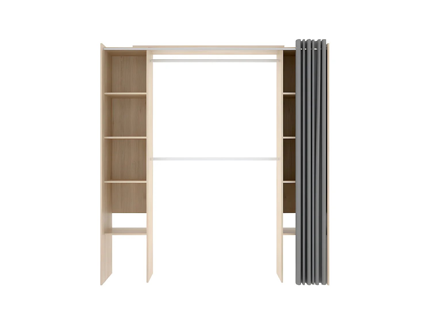 Rozkładana garderoba DORIAN - Dł.110/180 cm - Kolor: dębowy i szary