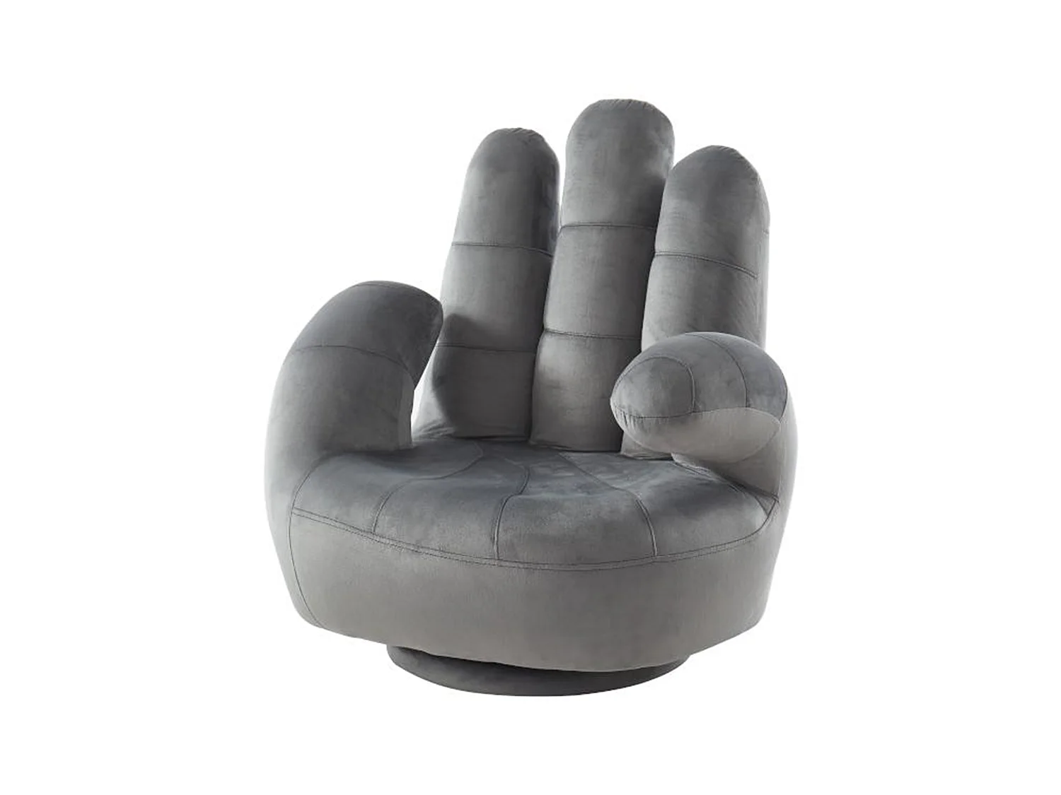 Kindersessel Fingersessel drehbar - Samt - Anthrazit - CATCHY