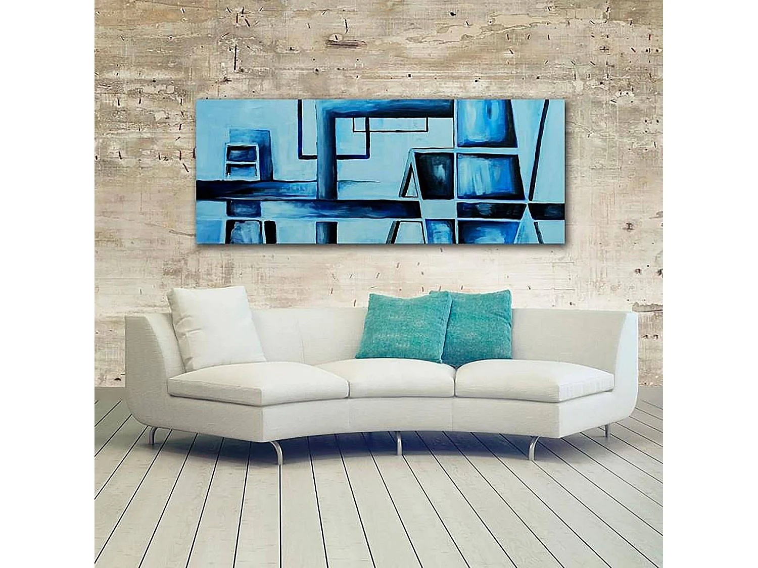 Tableau panorama d'image sur toile abstraction toile 57 - 150 x 60 cm