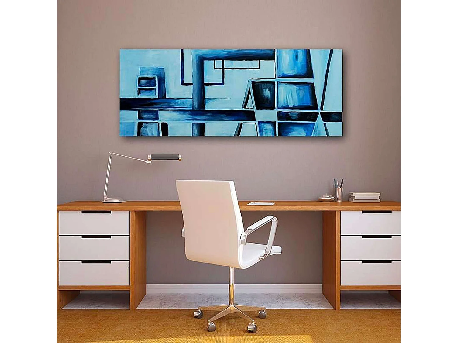 Tableau panorama d'image sur toile abstraction toile 57 - 150 x 60 cm
