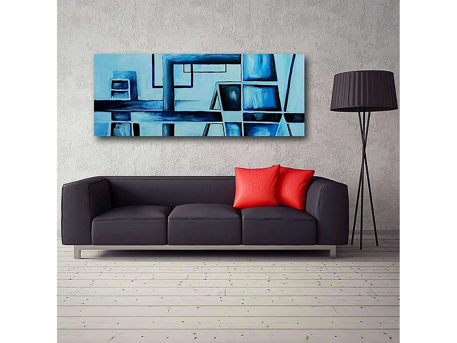 Tableau panorama d'image sur toile abstraction toile 57 - 150 x 60 cm