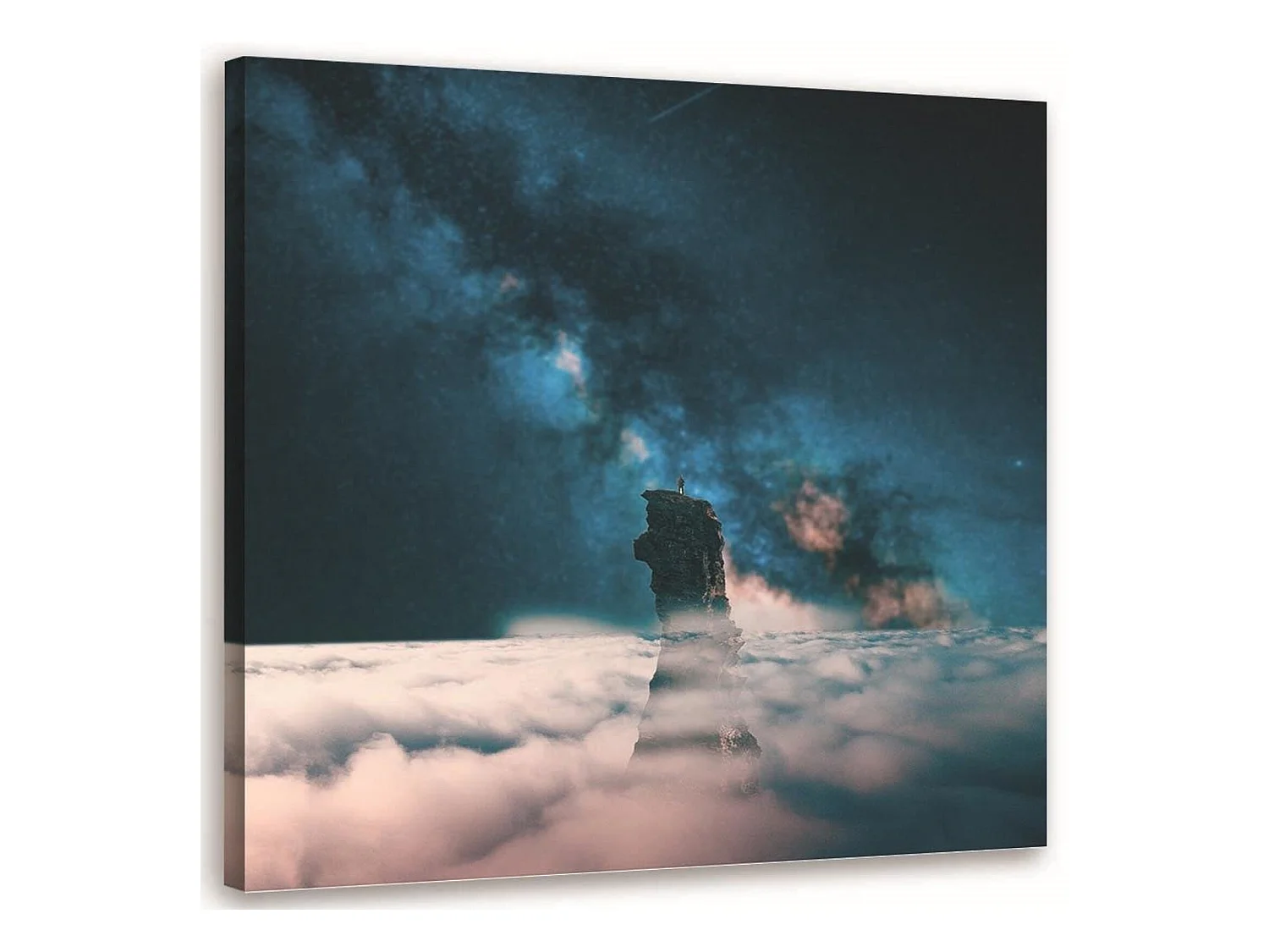 Tableau nuit dans les nuages - 60 x 60 cm