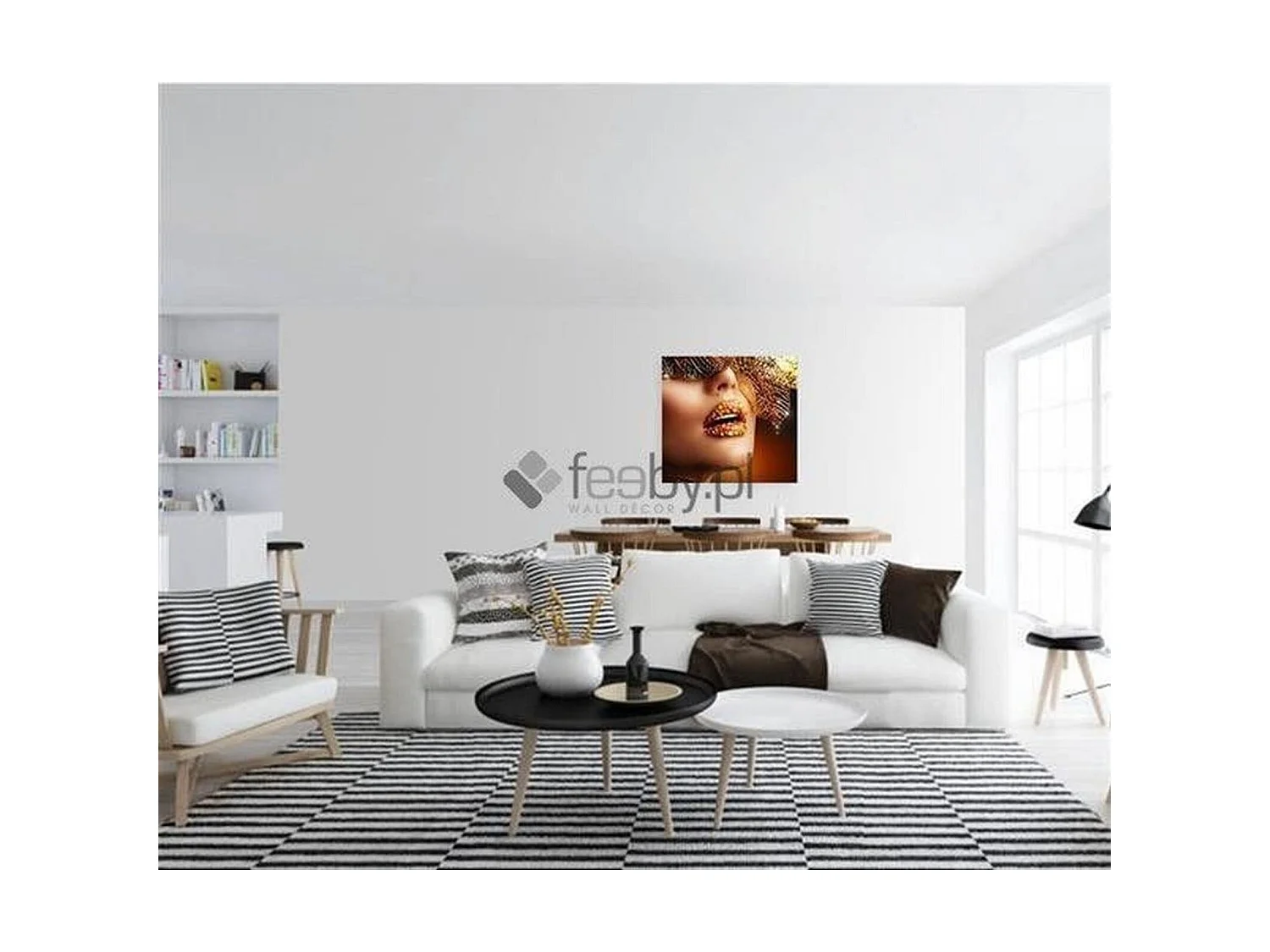 Tableau les femmes font face - 90 x 90 cm