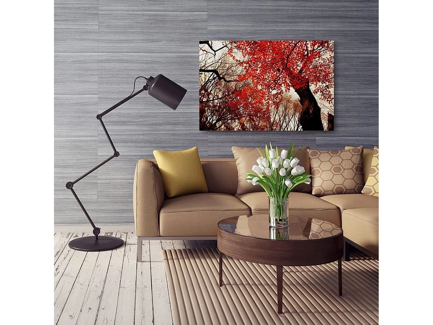 Tableau les femmes font face - 90 x 90 cm