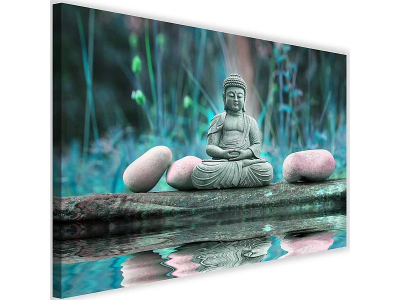 Tableau bouddha au-dessus de l'eau - 90 x 60 cm