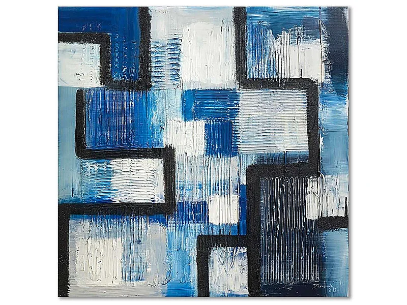 Tableau bois abstrait 78 - 80 x 80 cm