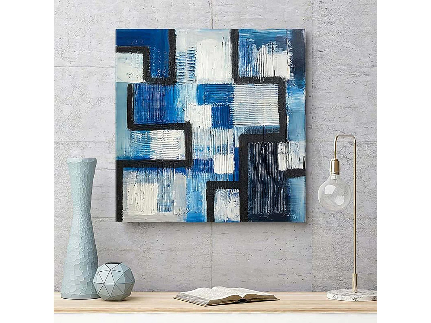 Tableau bois abstrait 78 - 80 x 80 cm
