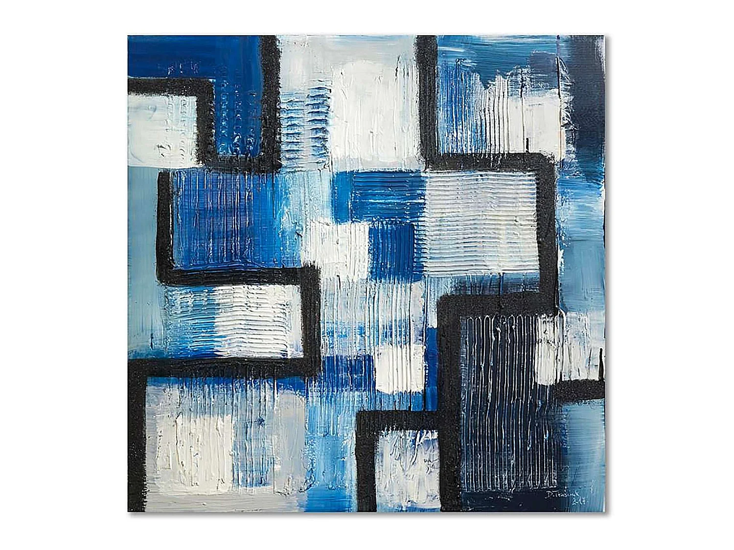 Tableau bois abstrait 78 - 80 x 80 cm