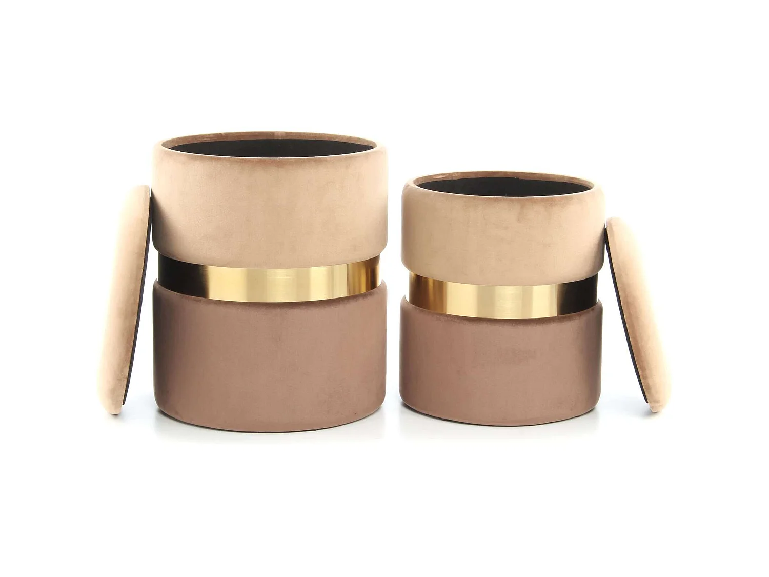 Poufs rangement gigognes zora 125 (lot de 2)