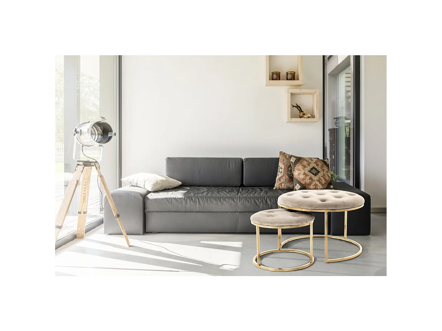 Tabourets gigognes becky 825 (lot de 2)