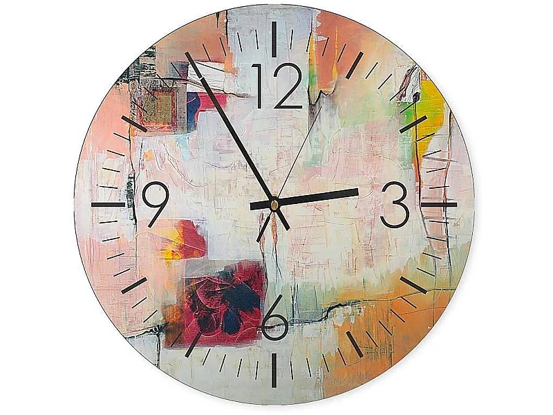 Horloge Murale Design Abstrait Coloré et Élégant - 60 x 60 cm