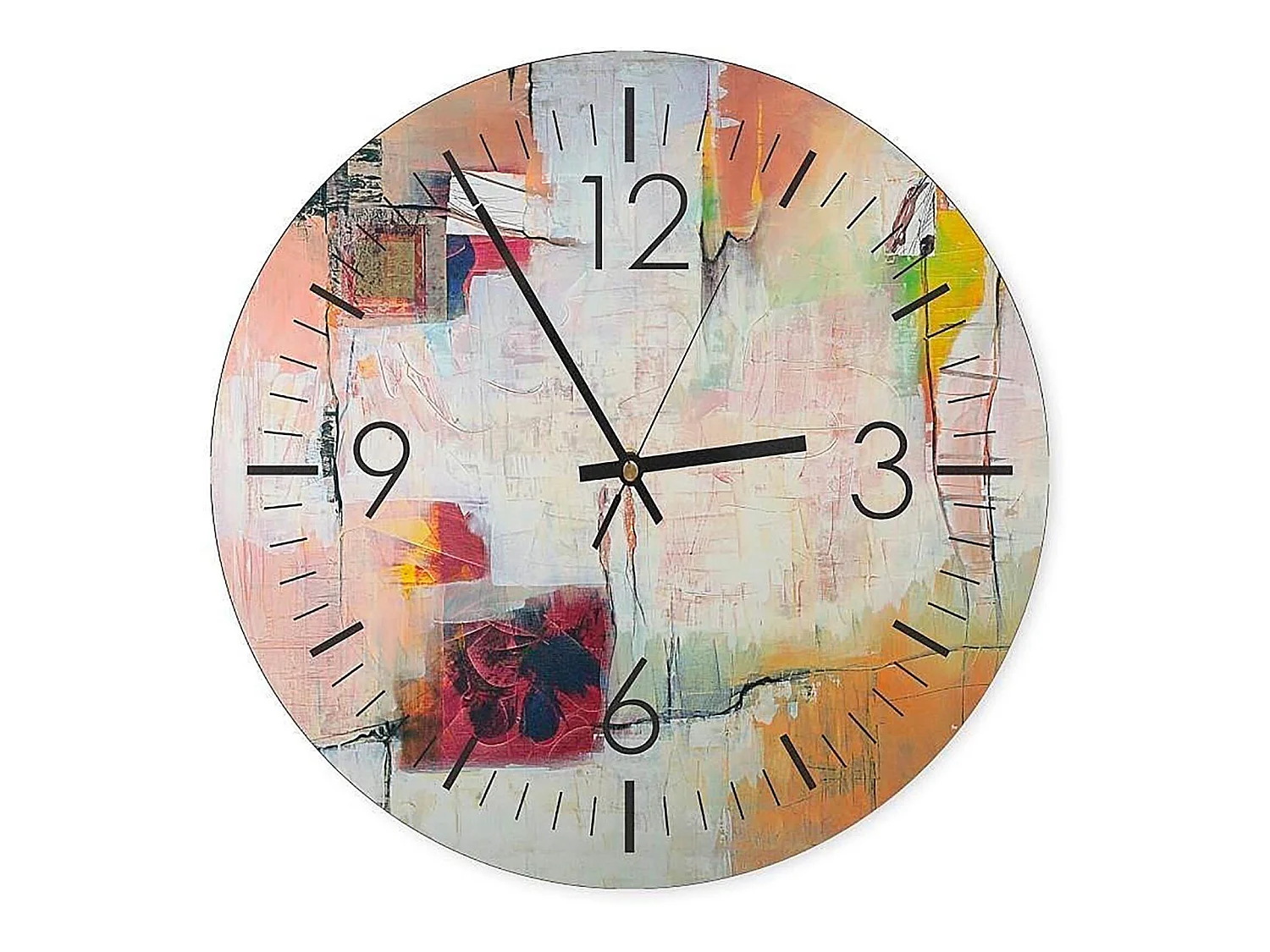 Horloge Murale Design Abstrait Coloré et Élégant - 60 x 60 cm