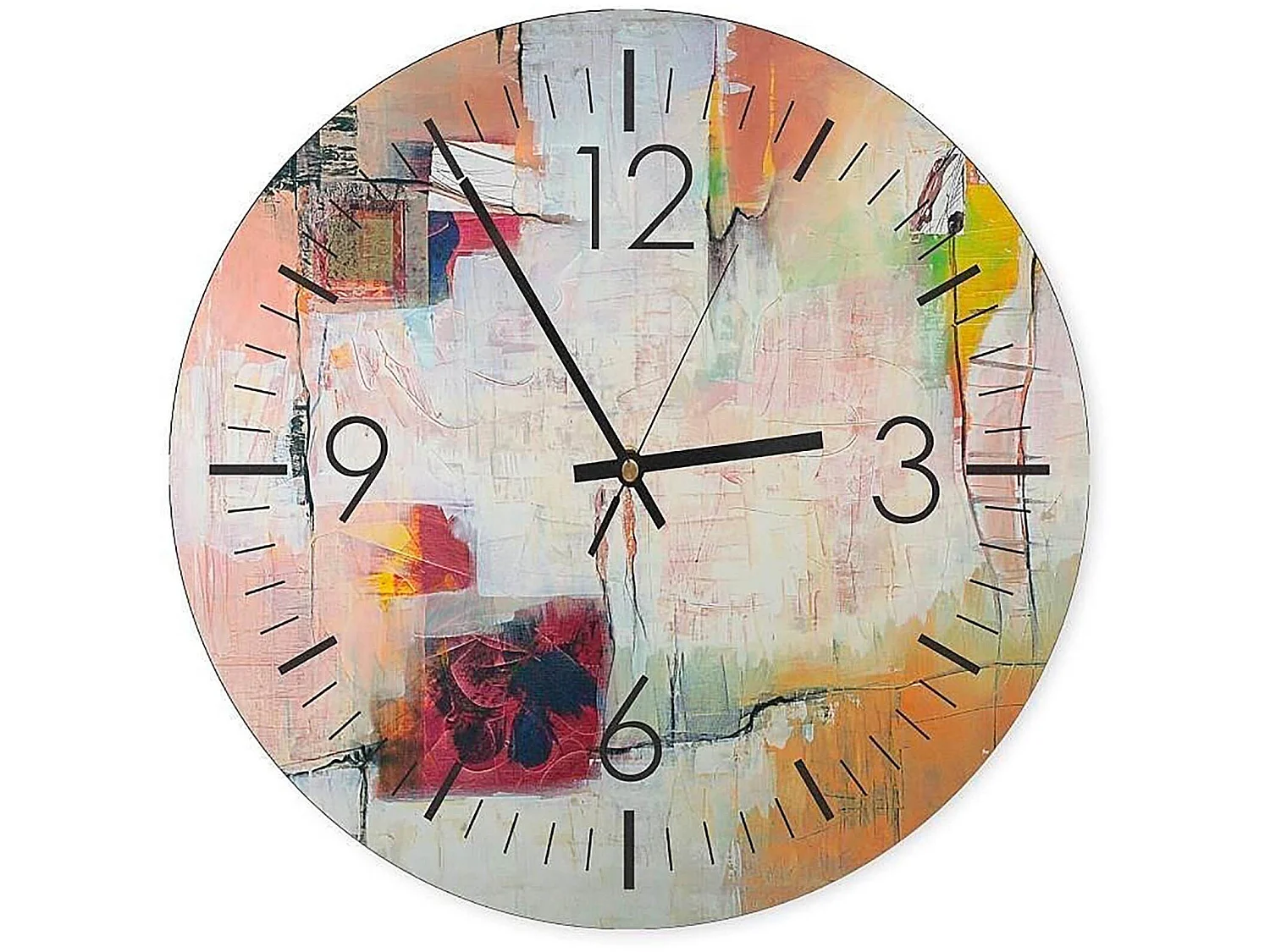 Horloge Murale Design Abstrait Coloré et Élégant - 60 x 60 cm