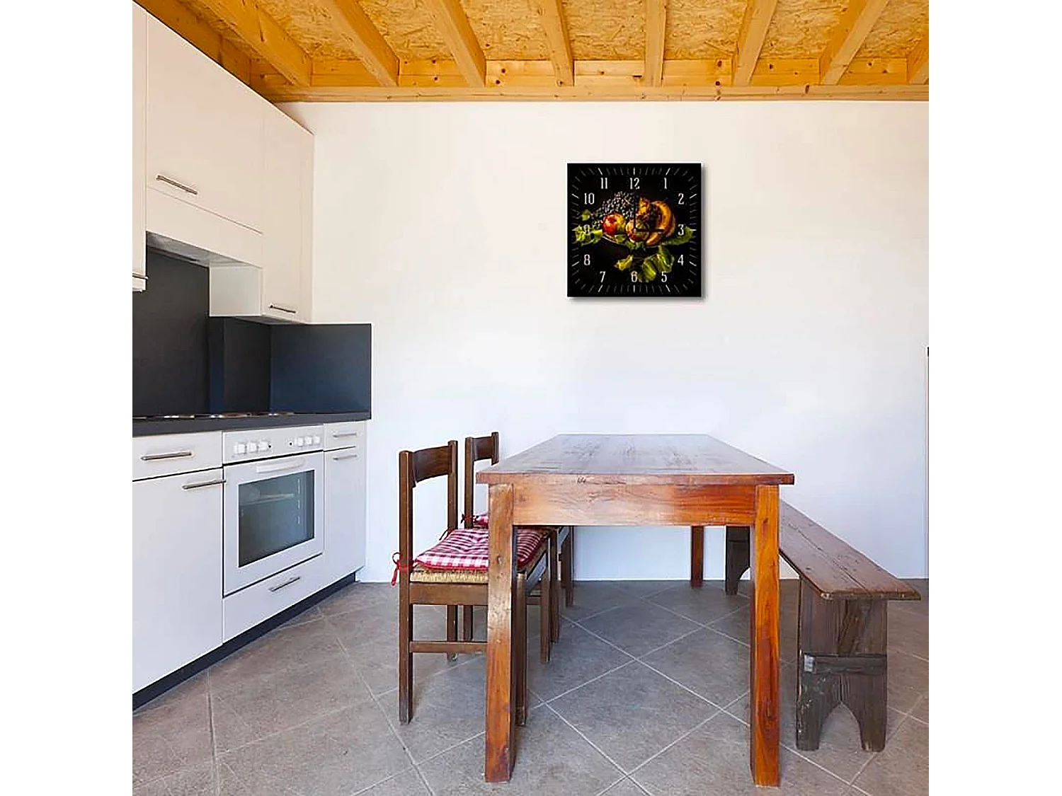 Horloge Murale Décorative Nature Morte Élégante - 30 x 30 cm