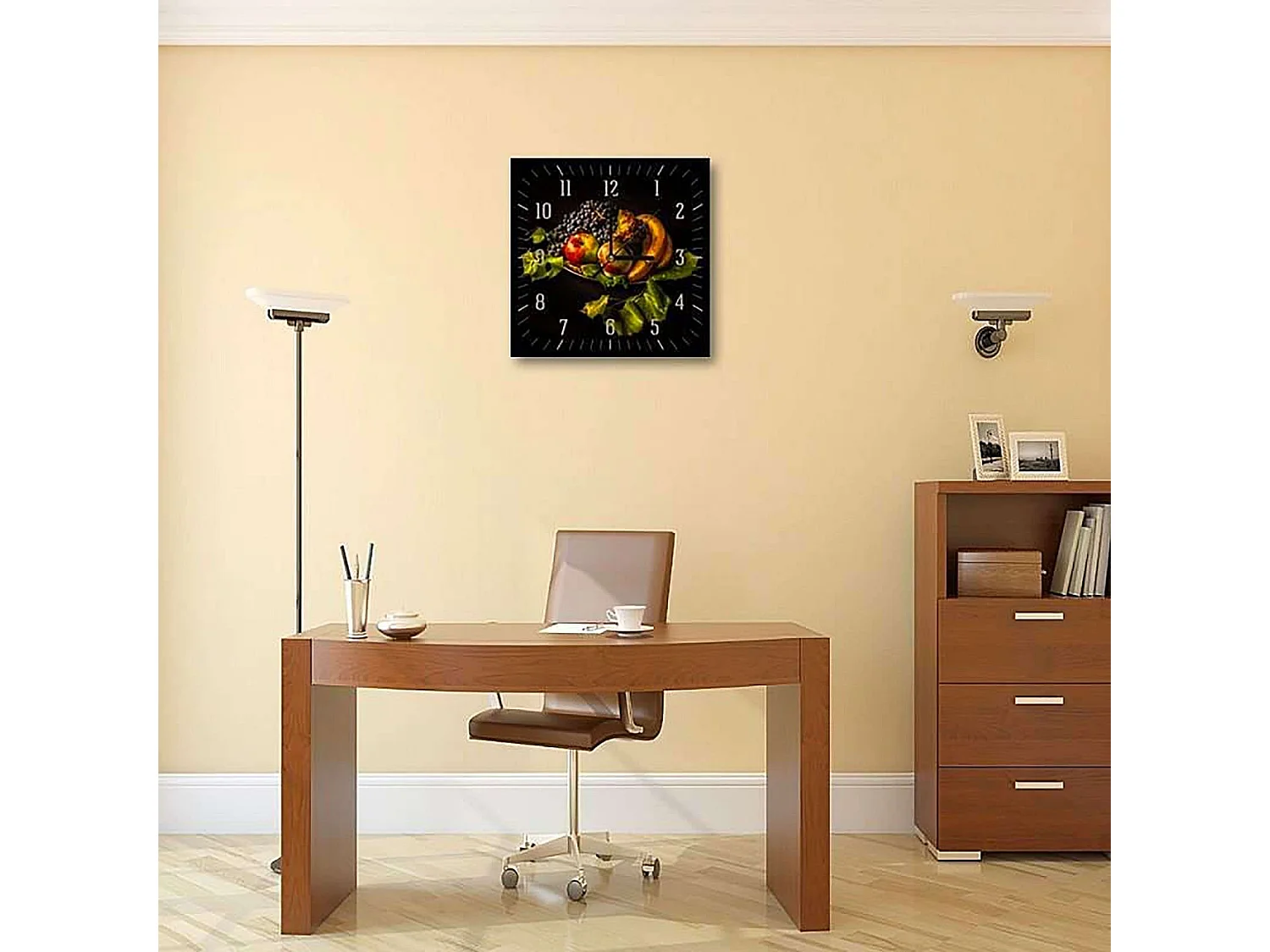 Horloge Murale Décorative Nature Morte Élégante - 30 x 30 cm