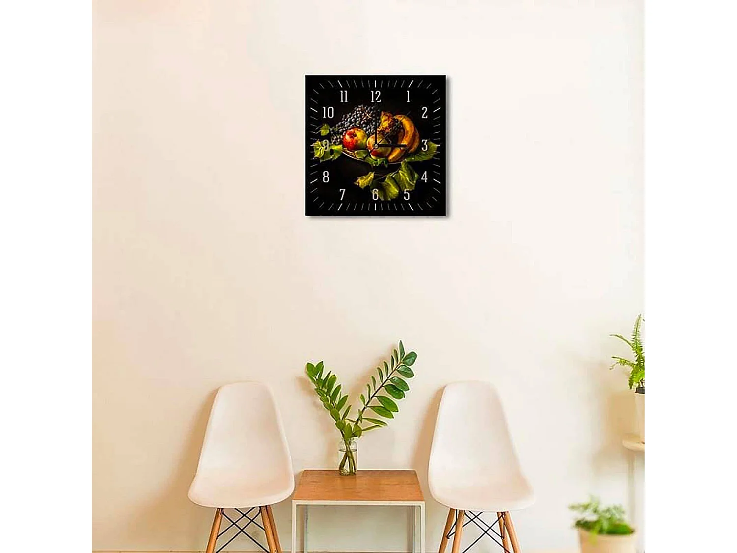 Horloge Murale Décorative Nature Morte Élégante - 30 x 30 cm