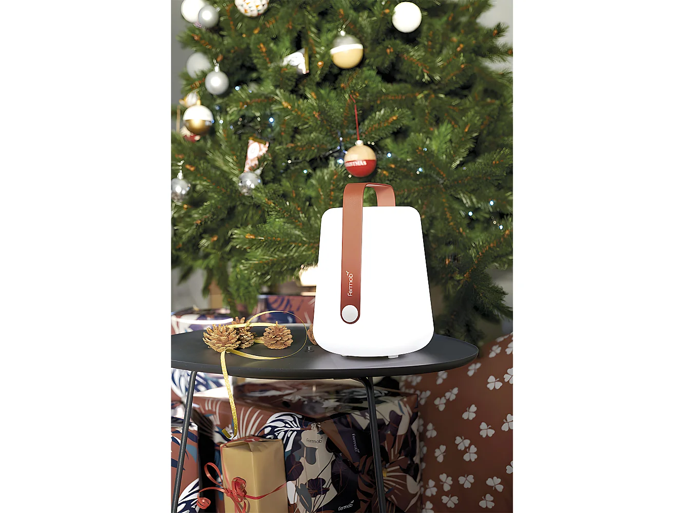 Lámpara de exterior portátil BALAD de 25cm color RED OCHRE