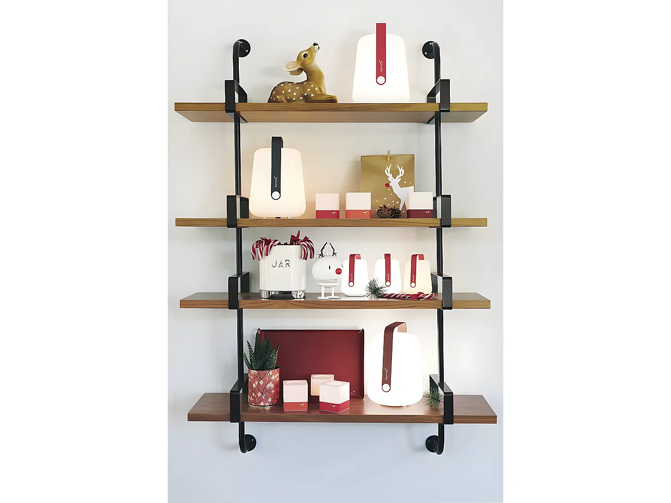 Lámpara de exterior portátil BALAD de 25cm color RED OCHRE