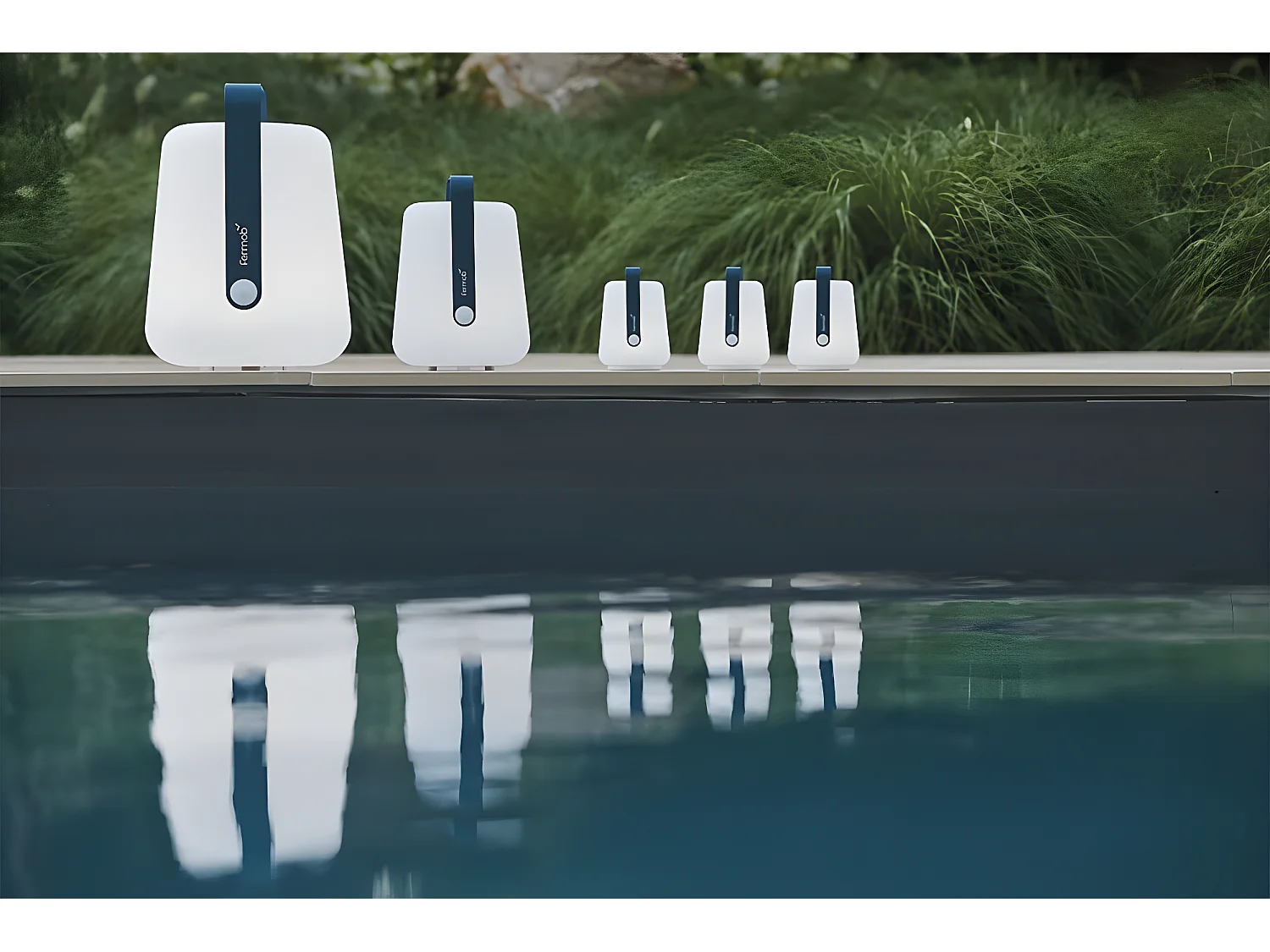 Lámpara de exterior portátil BALAD de 38cm color ACAPULCO BLUE