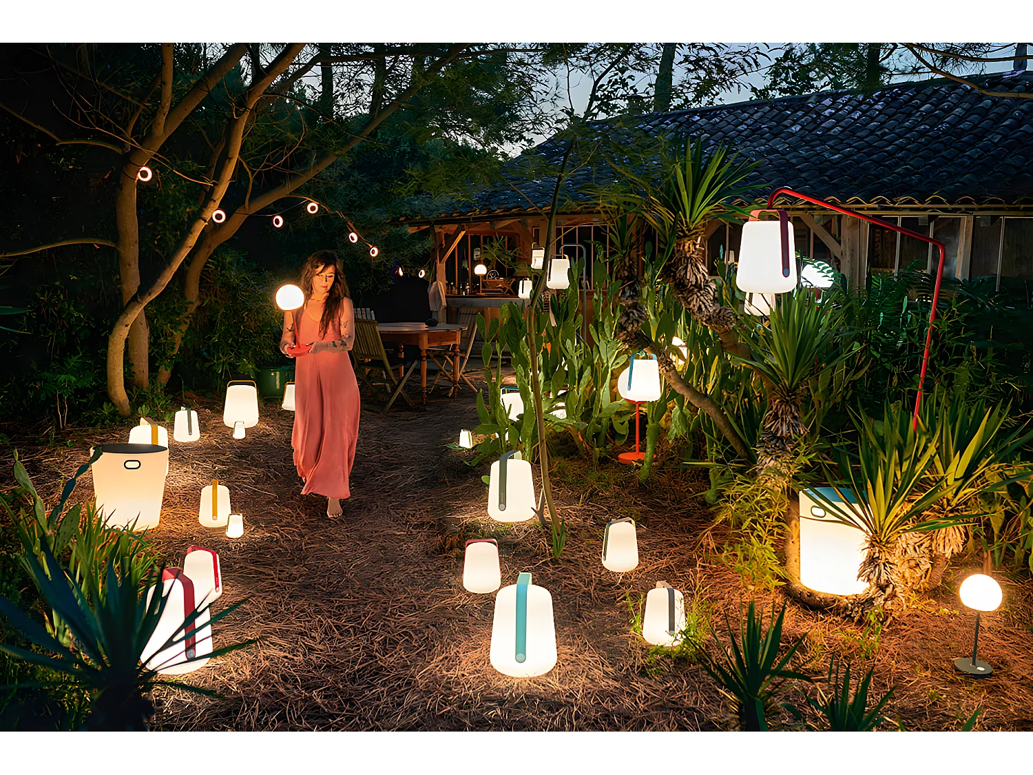 Lámpara de exterior portátil BALAD de 38cm color ACAPULCO BLUE