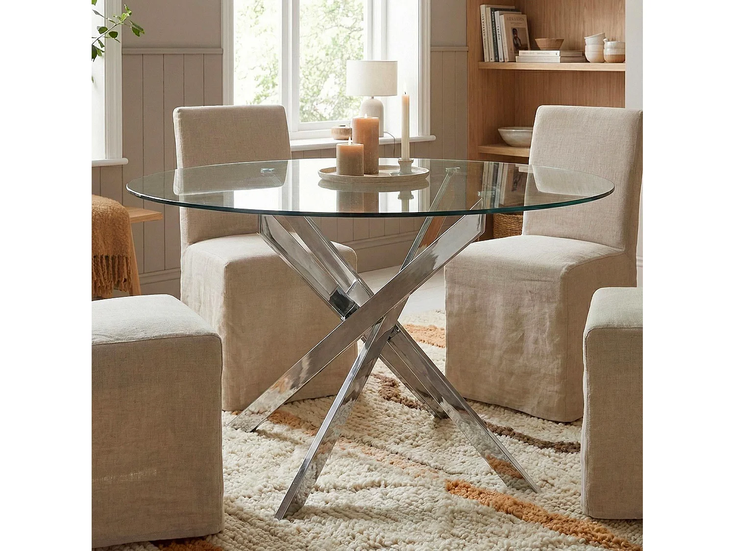 Table de Repas "Spacius" 130cm Argent