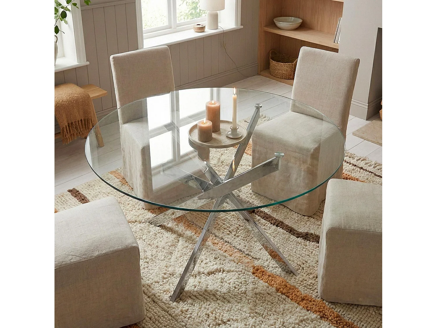 Table de Repas "Spacius" 130cm Argent