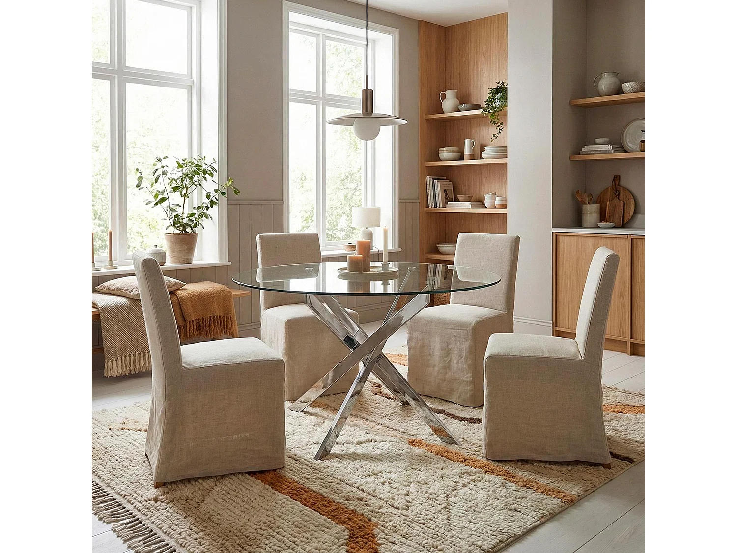 Table de Repas "Spacius" 130cm Argent