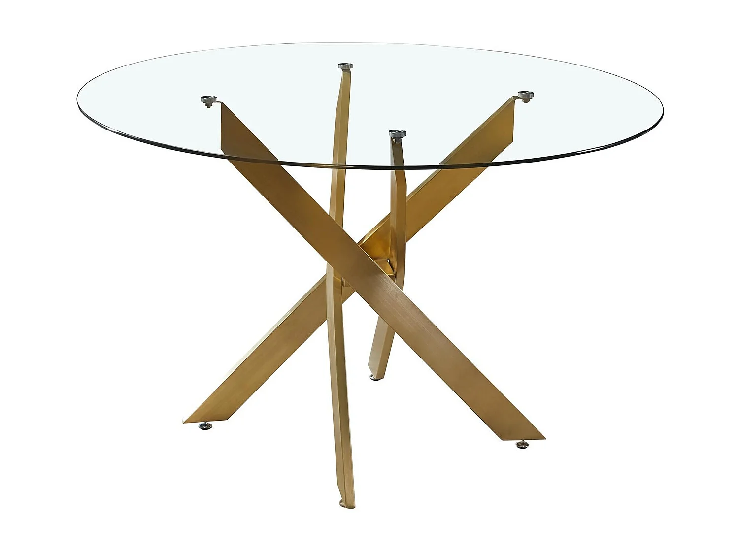 Table de Repas Ronde Design "Rixa" 120cm Or